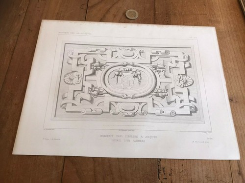 Gravure ancienne architecte - gravure,