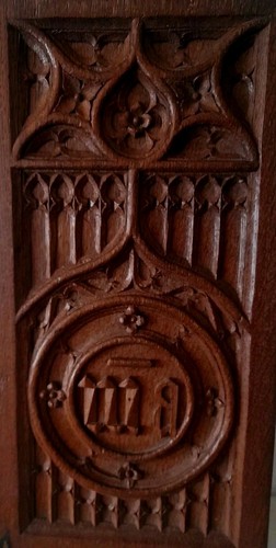 Ancien panneau 19e - bois, neo