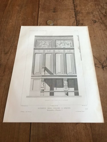 Gravure ancienne architecte - gravure,