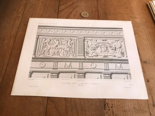 Gravure ancienne architecte - gravure,